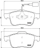 Bremsbelagsatz, Scheibenbremse Vorderachse HELLA PAGID 8DB 355 015-531