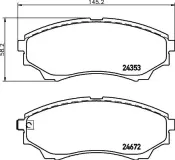 Bremsbelagsatz, Scheibenbremse Vorderachse HELLA PAGID 8DB 355 012-381