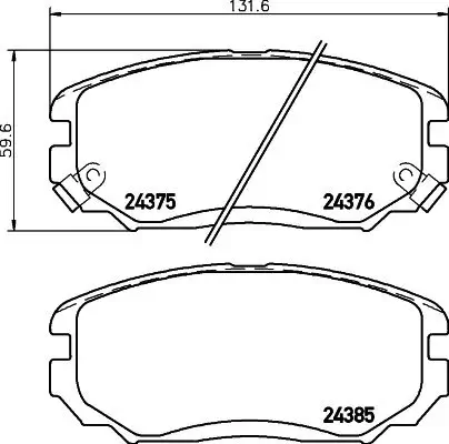 Bremsbelagsatz, Scheibenbremse HELLA PAGID 8DB 355 012-461