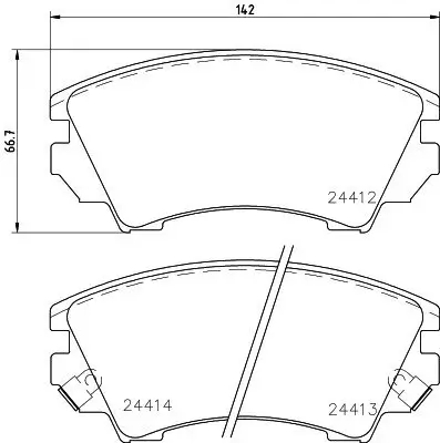 Bremsbelagsatz, Scheibenbremse Vorderachse HELLA PAGID 8DB 355 013-041