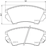 Bremsbelagsatz, Scheibenbremse Vorderachse HELLA PAGID 8DB 355 013-041
