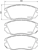 Bremsbelagsatz, Scheibenbremse Vorderachse HELLA PAGID 8DB 355 013-051