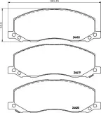 Bremsbelagsatz, Scheibenbremse Vorderachse HELLA PAGID 8DB 355 013-061