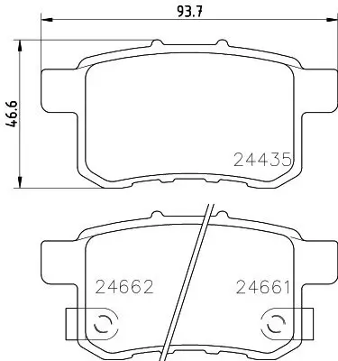 Bremsbelagsatz, Scheibenbremse HELLA PAGID 8DB 355 013-631 Bild Bremsbelagsatz, Scheibenbremse HELLA PAGID 8DB 355 013-631