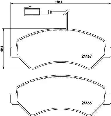 Bremsbelagsatz, Scheibenbremse HELLA PAGID 8DB 355 021-281