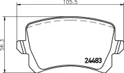 Bremsbelagsatz, Scheibenbremse HELLA PAGID 8DB 355 025-341