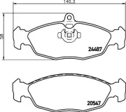 Bremsbelagsatz, Scheibenbremse HELLA PAGID 8DB 355 013-031