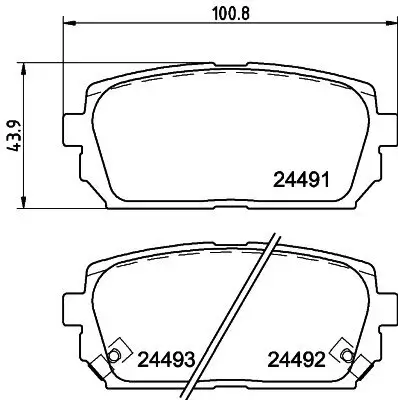 Bremsbelagsatz, Scheibenbremse HELLA PAGID 8DB 355 012-971 Bild Bremsbelagsatz, Scheibenbremse HELLA PAGID 8DB 355 012-971