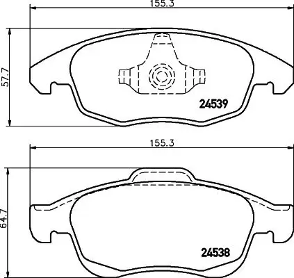 Bremsbelagsatz, Scheibenbremse HELLA PAGID 8DB 355 013-341 Bild Bremsbelagsatz, Scheibenbremse HELLA PAGID 8DB 355 013-341