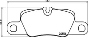 Bremsbelagsatz, Scheibenbremse Hinterachse HELLA PAGID 8DB 355 015-651