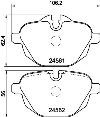 Bremsbelagsatz, Scheibenbremse HELLA PAGID 8DB 355 013-921