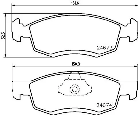 Bremsbelagsatz, Scheibenbremse Vorderachse HELLA PAGID 8DB 355 013-951