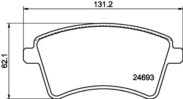 Bremsbelagsatz, Scheibenbremse HELLA PAGID 8DB 355 013-961