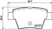 Bremsbelagsatz, Scheibenbremse HELLA PAGID 8DB 355 013-851