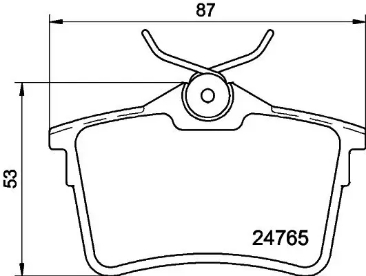 Bremsbelagsatz, Scheibenbremse Hinterachse HELLA PAGID 8DB 355 014-081
