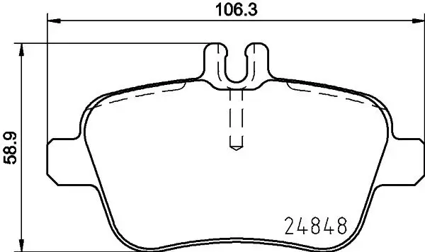 Bremsbelagsatz, Scheibenbremse Hinterachse HELLA PAGID 8DB 355 019-641