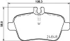 Bremsbelagsatz, Scheibenbremse Hinterachse HELLA PAGID 8DB 355 019-641 Bild Bremsbelagsatz, Scheibenbremse Hinterachse HELLA PAGID 8DB 355 019-641