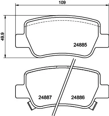 Bremsbelagsatz, Scheibenbremse HELLA PAGID 8DB 355 014-641 Bild Bremsbelagsatz, Scheibenbremse HELLA PAGID 8DB 355 014-641