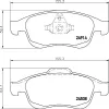 Bremsbelagsatz, Scheibenbremse Vorderachse HELLA PAGID 8DB 355 014-791 Bild Bremsbelagsatz, Scheibenbremse Vorderachse HELLA PAGID 8DB 355 014-791