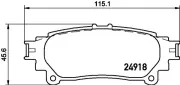 Bremsbelagsatz, Scheibenbremse HELLA PAGID 8DB 355 015-371