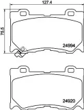 Bremsbelagsatz, Scheibenbremse HELLA PAGID 8DB 355 015-411