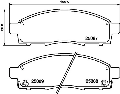Bremsbelagsatz, Scheibenbremse HELLA PAGID 8DB 355 015-321 Bild Bremsbelagsatz, Scheibenbremse HELLA PAGID 8DB 355 015-321