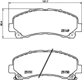 Bremsbelagsatz, Scheibenbremse Vorderachse HELLA PAGID 8DB 355 020-171
