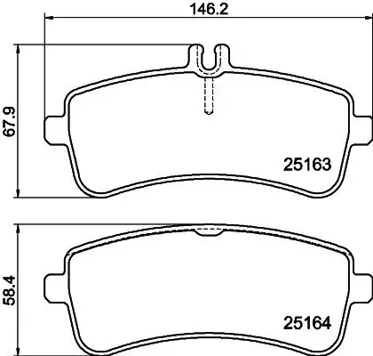 Bremsbelagsatz, Scheibenbremse HELLA PAGID 8DB 355 021-521