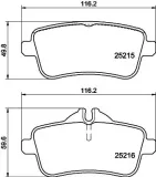 Bremsbelagsatz, Scheibenbremse HELLA PAGID 8DB 355 019-741
