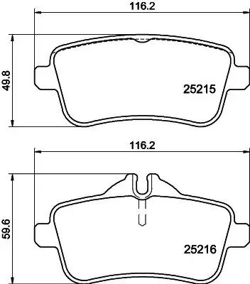 Bremsbelagsatz, Scheibenbremse HELLA PAGID 8DB 355 019-741 Bild Bremsbelagsatz, Scheibenbremse HELLA PAGID 8DB 355 019-741
