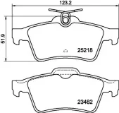 Bremsbelagsatz, Scheibenbremse HELLA PAGID 8DB 355 015-741