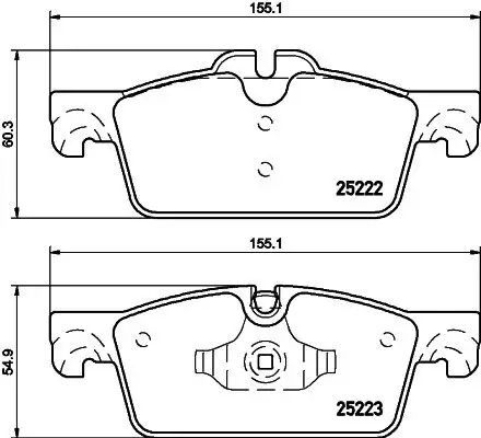 Bremsbelagsatz, Scheibenbremse HELLA PAGID 8DB 355 015-711