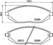 Bremsbelagsatz, Scheibenbremse Vorderachse HELLA PAGID 8DB 355 015-771