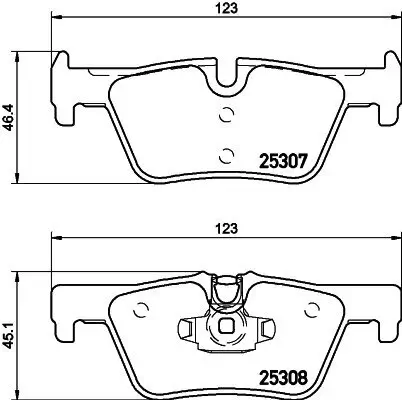 Bremsbelagsatz, Scheibenbremse HELLA PAGID 8DB 355 019-971
