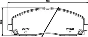 Bremsbelagsatz, Scheibenbremse Vorderachse HELLA PAGID 8DB 355 020-571