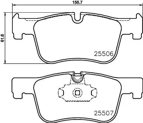 Bremsbelagsatz, Scheibenbremse Vorderachse HELLA PAGID 8DB 355 019-771
