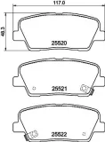 Bremsbelagsatz, Scheibenbremse HELLA PAGID 8DB 355 041-141