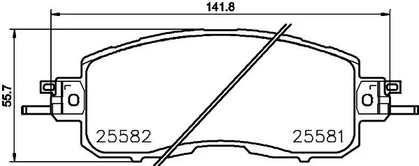Bremsbelagsatz, Scheibenbremse Vorderachse HELLA PAGID 8DB 355 023-321