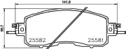 Bremsbelagsatz, Scheibenbremse HELLA PAGID 8DB 355 023-321