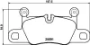 Bremsbelagsatz, Scheibenbremse Hinterachse HELLA PAGID 8DB 355 021-351 Bild Bremsbelagsatz, Scheibenbremse Hinterachse HELLA PAGID 8DB 355 021-351