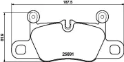 Bremsbelagsatz, Scheibenbremse Hinterachse HELLA PAGID 8DB 355 021-351