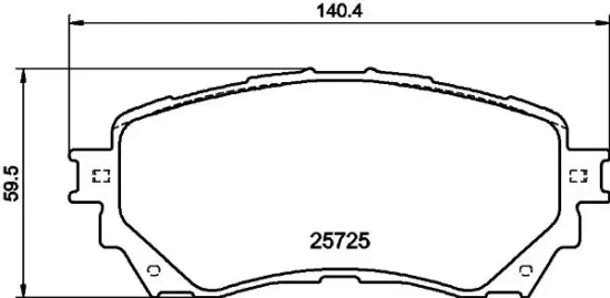 Bremsbelagsatz, Scheibenbremse Vorderachse HELLA PAGID 8DB 355 020-901 Bild Bremsbelagsatz, Scheibenbremse Vorderachse HELLA PAGID 8DB 355 020-901