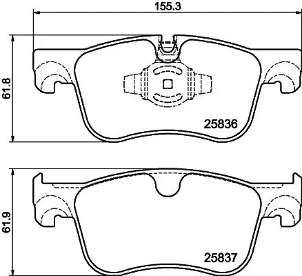 Bremsbelagsatz, Scheibenbremse HELLA PAGID 8DB 355 020-931