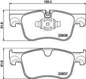 Bremsbelagsatz, Scheibenbremse HELLA PAGID 8DB 355 020-931