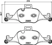 Bremsbelagsatz, Scheibenbremse HELLA PAGID 8DB 355 036-531