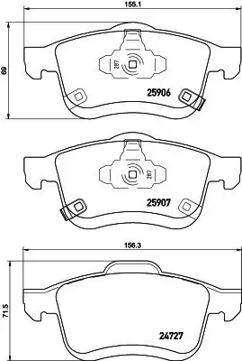 Bremsbelagsatz, Scheibenbremse HELLA PAGID 8DB 355 021-451 Bild Bremsbelagsatz, Scheibenbremse HELLA PAGID 8DB 355 021-451