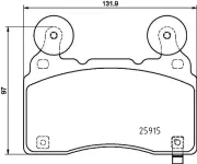 Bremsbelagsatz, Scheibenbremse HELLA PAGID 8DB 355 039-481