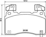 Bremsbelagsatz, Scheibenbremse Vorderachse HELLA PAGID 8DB 355 040-471