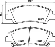 Bremsbelagsatz, Scheibenbremse HELLA PAGID 8DB 355 023-001