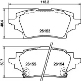 Bremsbelagsatz, Scheibenbremse HELLA PAGID 8DB 355 040-221